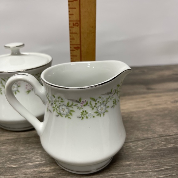 Sterling China Springtime Floral Butter Sugar Creamer Gravy Set Japan - Picture 12 of 16
